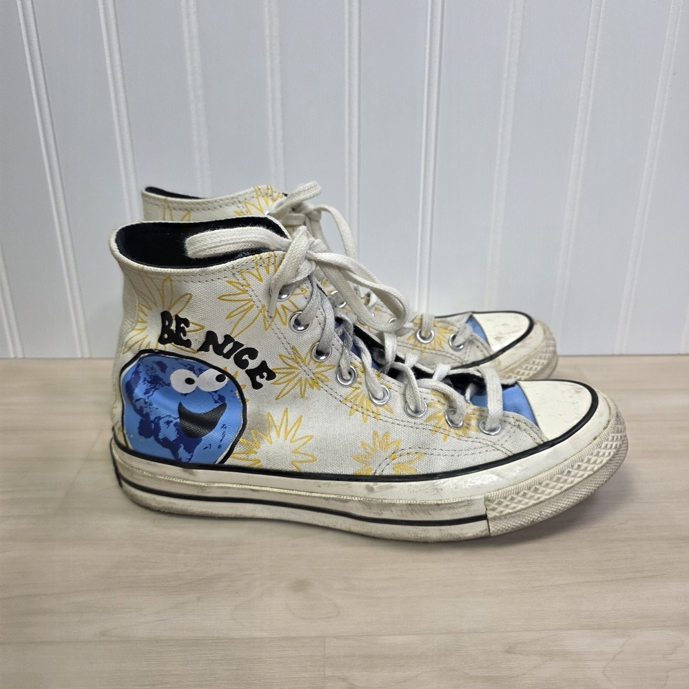 Converse Chuck Taylor All Star 70 Hi Sunny Floral "Be‎ Nice" Hi Top Sneakers 8.5